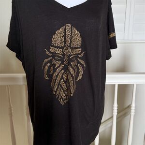 Disney Epcot Norway Viking Men's 3XL Black Graphic T-Shirt